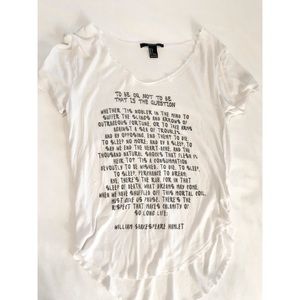 Forever 21 Shakespeare Hamlet Shirt